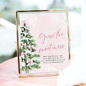 Poster Bows Baby shower de Noël Devinez le doux mess