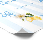 Poster Bows bleu citron méditerranéen préférés (Coin)