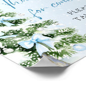 Poster Bows Christmas Baby Shower Thank You For Coming (Coin)