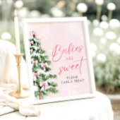 Poster Bows Noël Arbre Les bébés sont doux Prenez un soin