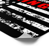 Poster Boxe à drapeau américain - Boxe patriotique (Coin)