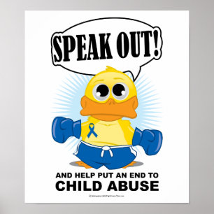 Poster Boxe Canard Abus d'enfants