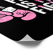 Poster Boxe de cancer du sein Gants Son combat Mon combat (Coin)