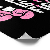 Poster Boxe de cancer du sein Gants Son combat Mon combat (Coin)