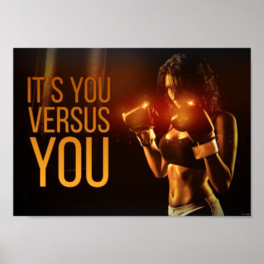 Poster Boxe de combat féminin (Devant)