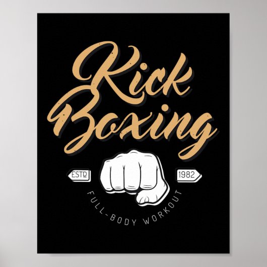 Poster Boxe de combat Kickboxing (Devant)