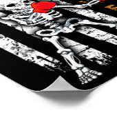 Poster Boxe de squelette Halloween Boxeur Kickboxing Mma (Coin)