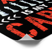 Poster Boxe D'Échecs Est Mon Cardio Unique Sport Fun (Coin)