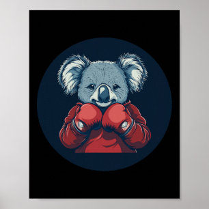 Poster Boxe D'Ours Koala Pour Un Vibe De Knockout