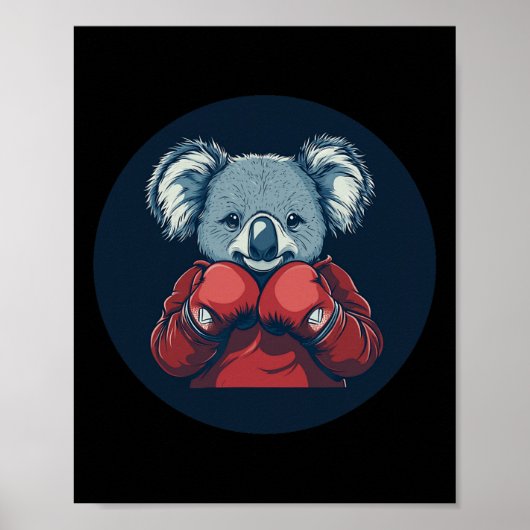 Poster Boxe D'Ours Koala Pour Un Vibe De Knockout (Devant)