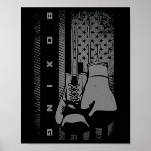 Poster Boxe Drapeau Américaine Pour Femmes Enfants Hommes