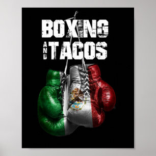Poster Boxe Et Tacos Drôle Mexique