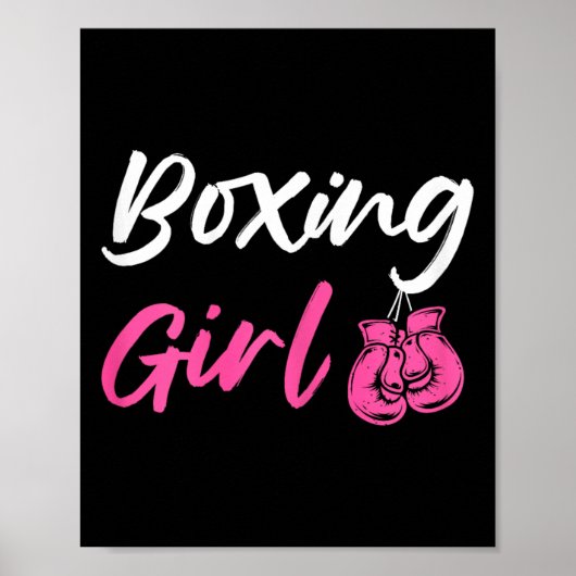 Poster Boxe fille Kickboxer Fighter (Devant)