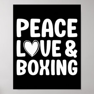 Poster Boxe J'Aime Boxe Pour Hommes Et Femmes