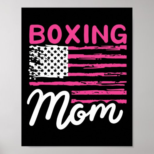 Poster Boxe Maman Boxe Mère Kickboxing Maman Maman (Devant)