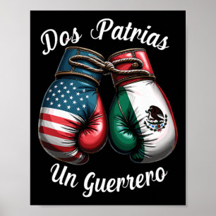 Poster Boxe mexicaine Dos Patrias Un Guerrero