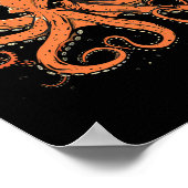 Poster Boxe Octopus Lover Ocean Sea Creature Boxer Kick (Coin)