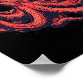 Poster Boxe Octopus Lover Ocean Sea Creature Boxer Kick (Coin)
