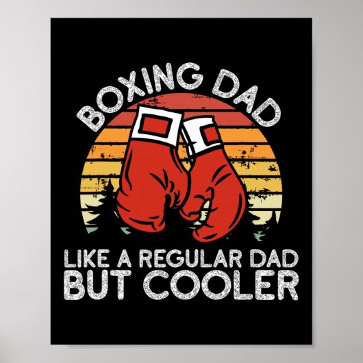 Poster Boxe papa - Boxe Moves Boxing Coach Boxer (Devant)