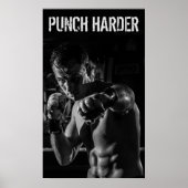 Poster Boxe Punch Workout Motivation (Devant)