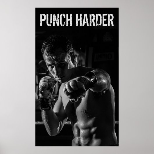 Poster Boxe Punch Workout Motivation (Devant)