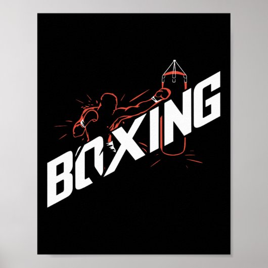 Poster Boxe Punching Byg Boxe Kickboxing Amateur de boxe (Devant)