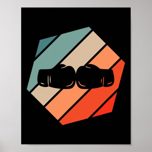 Poster Boxe style rétro Vintage (Devant)