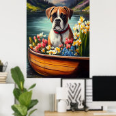 Poster Boxe sur une pagaie : une aventure Pittoresque (Bureau à domicile)