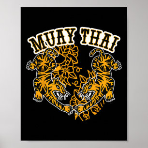Poster Boxe thaïlandaise de Muay Thai, Tigres de Muay Tha