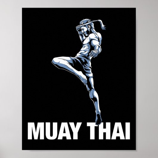 Poster Boxe thaïlandaise et kickboxing (Devant)