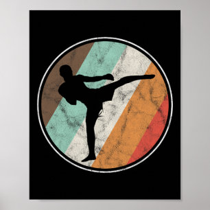 Poster Boxe thaïlandaise vintage en détresse Muay Thai