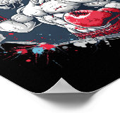 Poster Boxe Unicorne Avec Gants De Boxe Kickboxing Drôle (Coin)