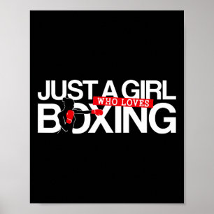 Poster Boxe Vintage Juste Une Fille Qui Aime Boxer
