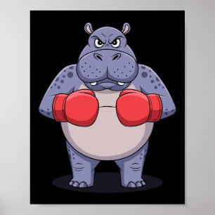 Poster Boxer Amoureux des animaux Match Sport Boxer