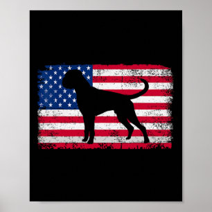 Poster Boxer Amoureux des chiens 4 juillet Patriotic Amer
