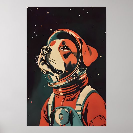 Poster Boxer Astronaut Poster, Boxer Retro Print, Boxer (Devant)