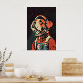 Poster Boxer Astronaut Poster, Boxer Retro Print, Boxer (Cuisine)