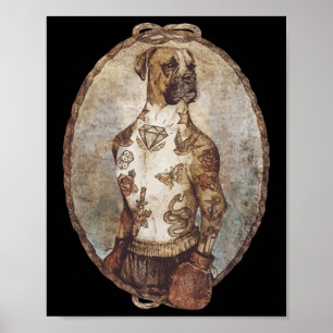 Poster Boxer Chien Boxer Funny Boxer Art Box Club Pour Ho