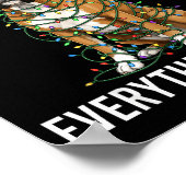 Poster Boxer Dog Christmas I'm Fine Everything Is Fine  (Coin)