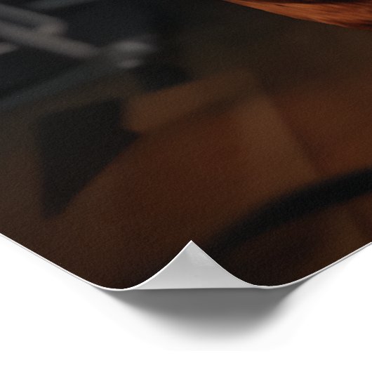 Poster Boxer Dog Practicing Box dans la salle de gym Vint (Coin)