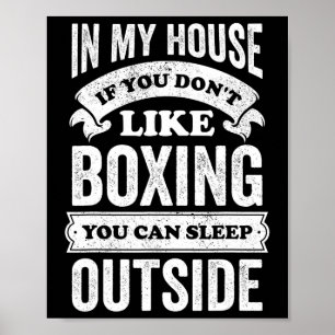 Poster Boxer drôle Plaisanterie Plaisanterie Sport Sport 