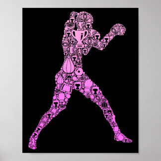 Poster Boxer Femmes Filles Enfants