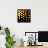 Poster Boxer Graphisme Word Art (Bureau à domicile)