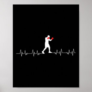 Poster Boxer Heartbeat Art Boxer Gants Gym Boxer Boys