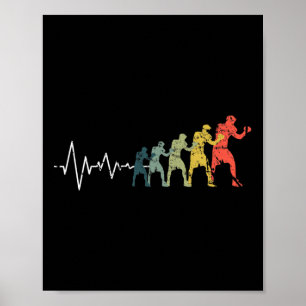 Poster Boxer Heartbeat Boxer Fight Love