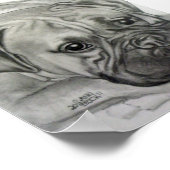 Poster "Boxer Love" - Oeuvre originale de Carol Zeock (Coin)