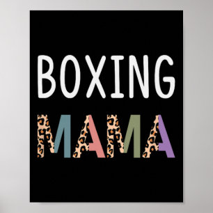 Poster Boxer Mama Boxer Cadeau Femme - Drôle Boxer Maman