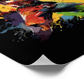 Poster Boxer Man Boxer Paint Splash Boxe Gants (Coin)