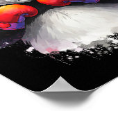 Poster Boxer Panda Boxer Aquarelle Drôle Avec Boxe (Coin)