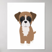 Poster Boxer Puppy Nursery & Kids Decor (Devant)